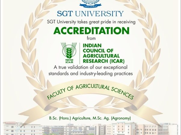 SGT University’s Journey towards ICAR Accreditation for Agriculture Courses